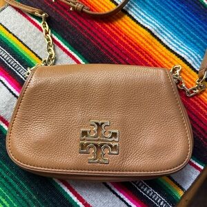 Tory Burch Tan Leather Crossbody Bag/excellent
